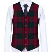 Waistcoat, Vest, Silk-effect Poly Dupion, Lindsay Tartan